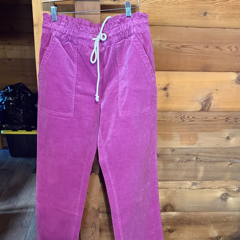 Electric & Rose Pink Corduroy Drawstring Joggers
